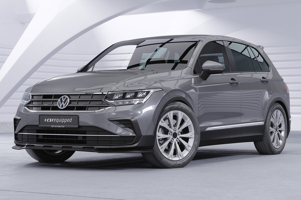 CSR Frontspoiler | Cup-Spoilerlippe mit ABE für VW Tiguan 2 (Typ AD) CSL717-S Strukturiert schwarz matt (keine Lackierung erforderlich)