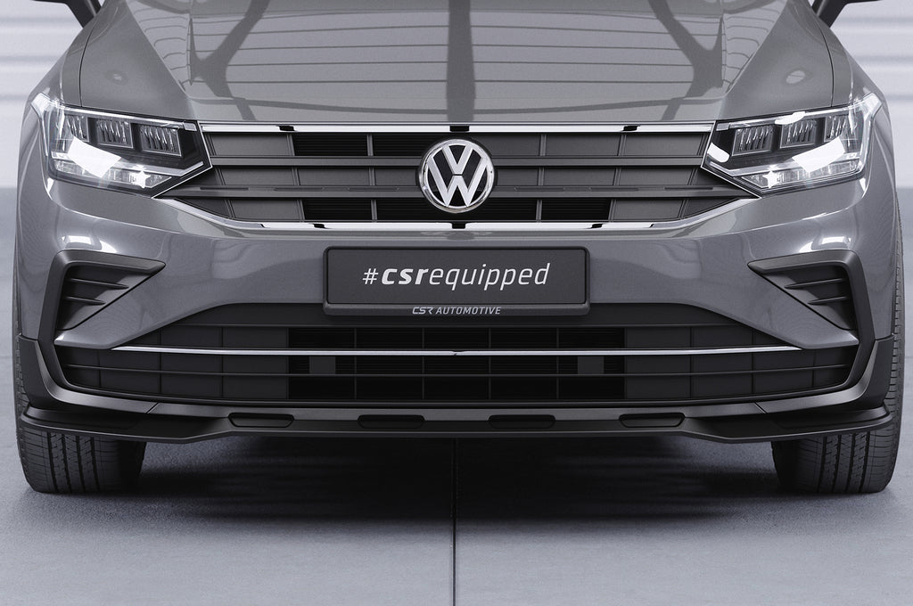 CSR Frontspoiler | Cup-Spoilerlippe mit ABE für VW Tiguan 2 (Typ AD) CSL717-S Strukturiert schwarz matt (keine Lackierung erforderlich)