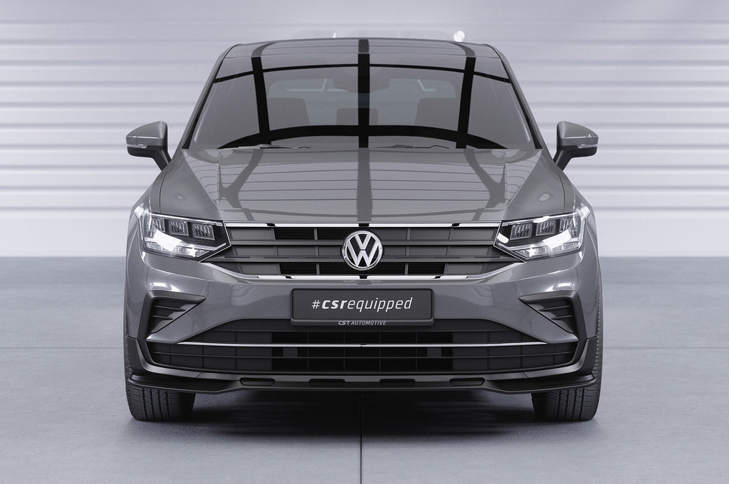 CSR Frontspoiler | Cup-Spoilerlippe mit ABE für VW Tiguan 2 (Typ AD) CSL717-L Unlackiert roh (Lackierung erforderlich)