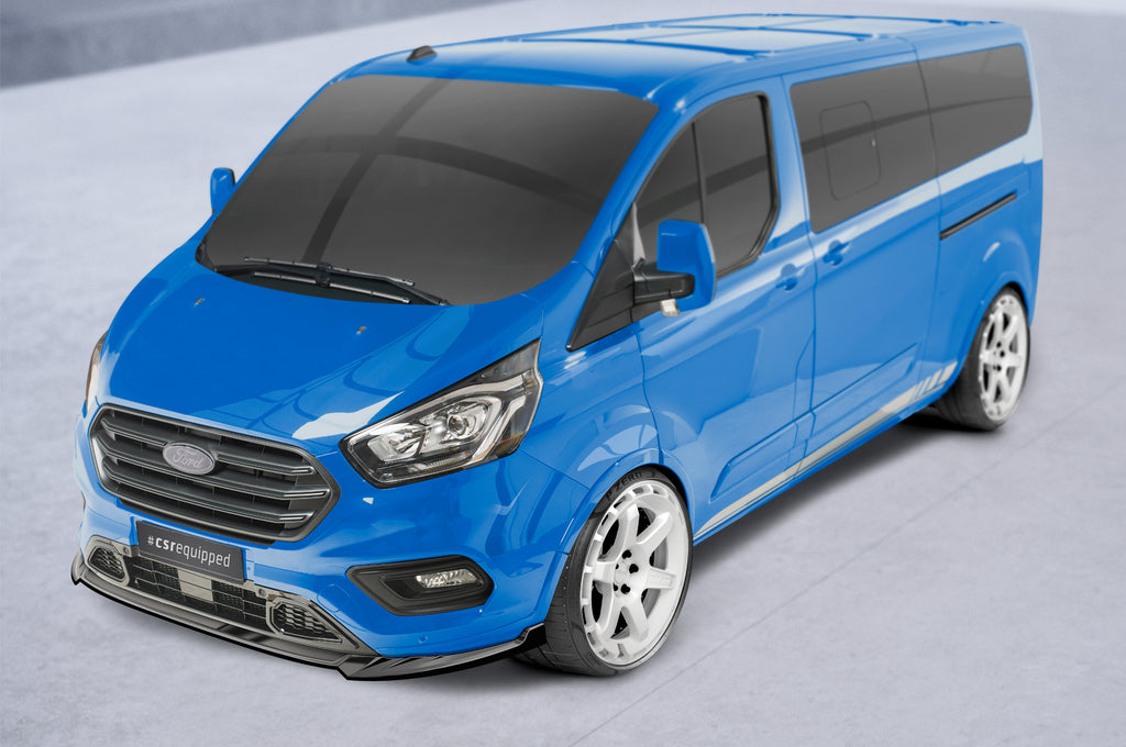 CSR Frontspoiler | Cup-Spoilerlippe mit ABE für Ford Tourneo Custom CSL718-G Glossy schwarz Hochglanz (keine Lackierung erforderlich)