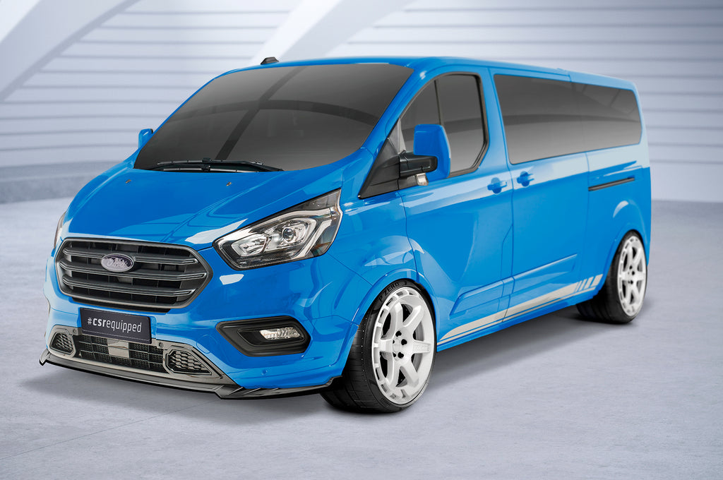 CSR Frontspoiler | Cup-Spoilerlippe mit ABE für Ford Tourneo Custom CSL718-G Glossy schwarz Hochglanz (keine Lackierung erforderlich)