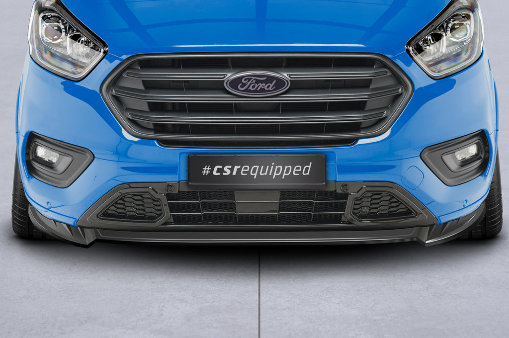 CSR Frontspoiler | Cup-Spoilerlippe mit ABE für Ford Tourneo Custom CSL718-G Glossy schwarz Hochglanz (keine Lackierung erforderlich)