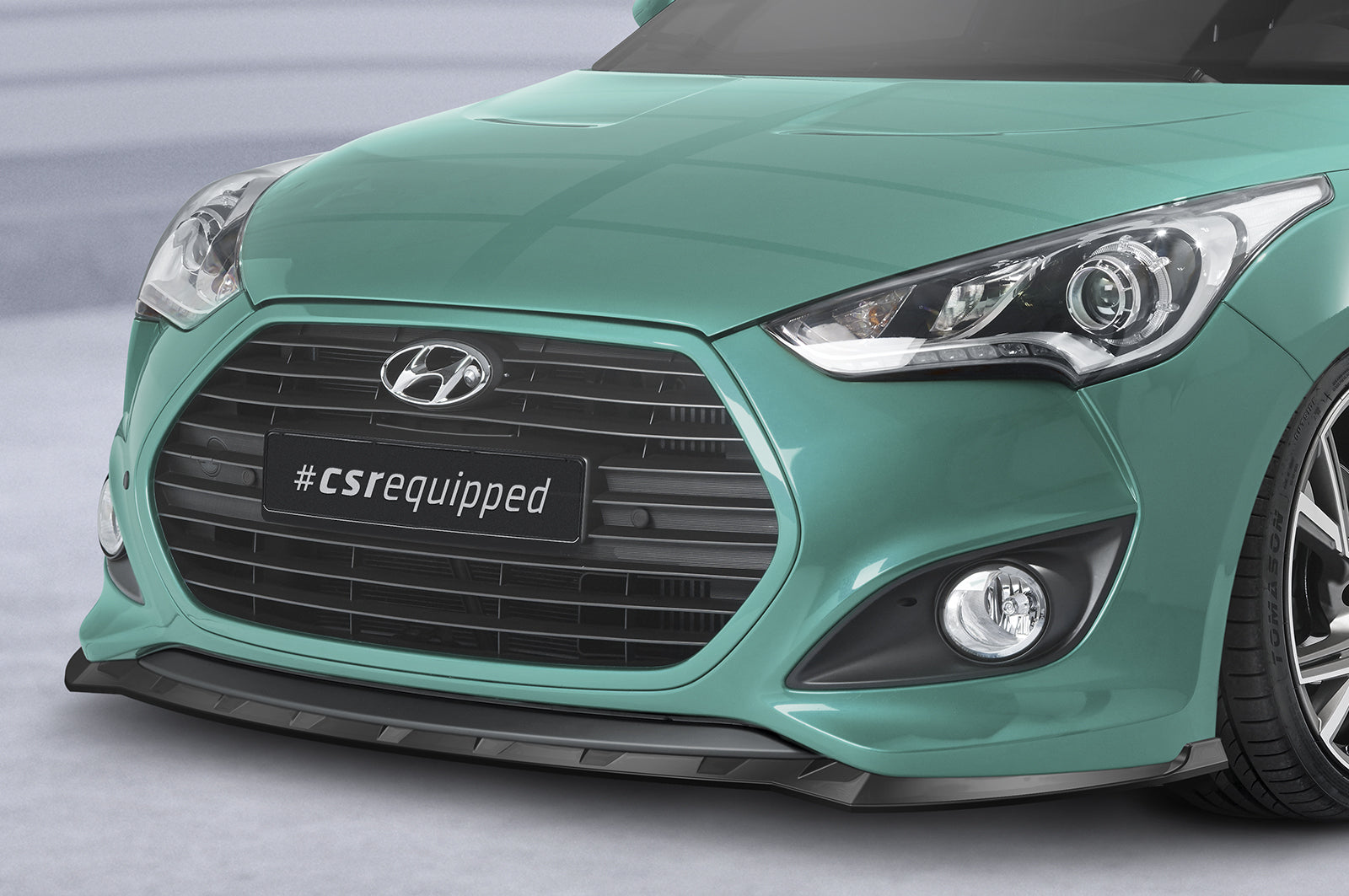 CSR Frontspoiler | Cup-Spoilerlippe mit ABE für Hyundai Veloster MK1 Turbo CSL719-L Unlackiert roh (Lackierung erforderlich)