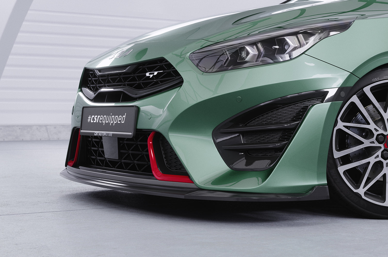 CSR Frontspoiler | Cup-Spoilerlippe mit ABE für Kia ProCeed (CD) GT CSL720-L Unlackiert roh (Lackierung erforderlich)