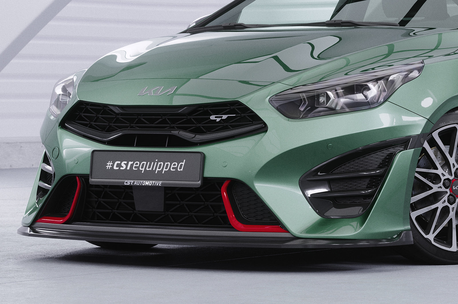 CSR Frontspoiler | Cup-Spoilerlippe mit ABE für Kia ProCeed (CD) GT CSL720-G Glossy schwarz Hochglanz (keine Lackierung erforderlich)