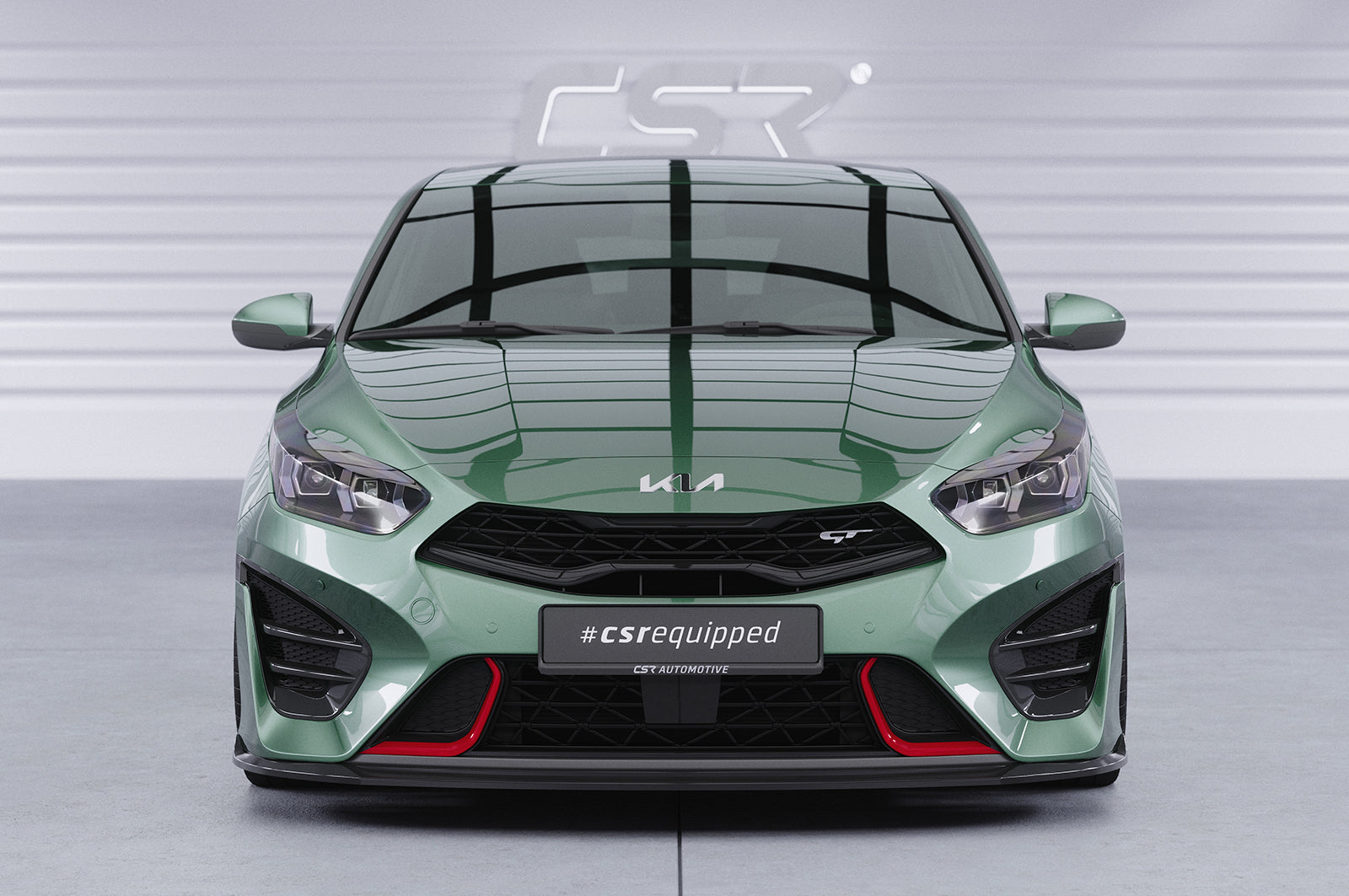 CSR Frontspoiler | Cup-Spoilerlippe mit ABE für Kia ProCeed (CD) GT CSL720-G Glossy schwarz Hochglanz (keine Lackierung erforderlich)
