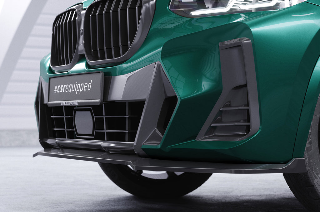 CSR Frontspoiler | Cup-Spoilerlippe mit ABE für BMW X3 G01 / X4 G02 M-Paket CSL722-C Carbon Look Hochglanz (keine Lackierung erforderlich)
