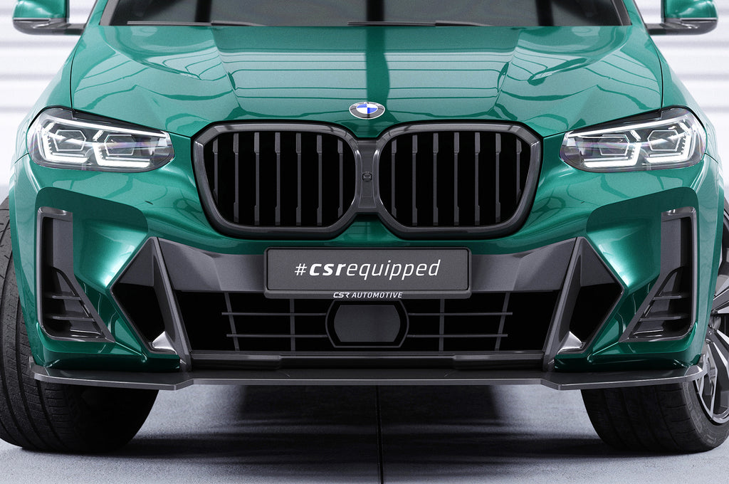 CSR Frontspoiler | Cup-Spoilerlippe mit ABE für BMW X3 G01 / X4 G02 M-Paket CSL722-C Carbon Look Hochglanz (keine Lackierung erforderlich)