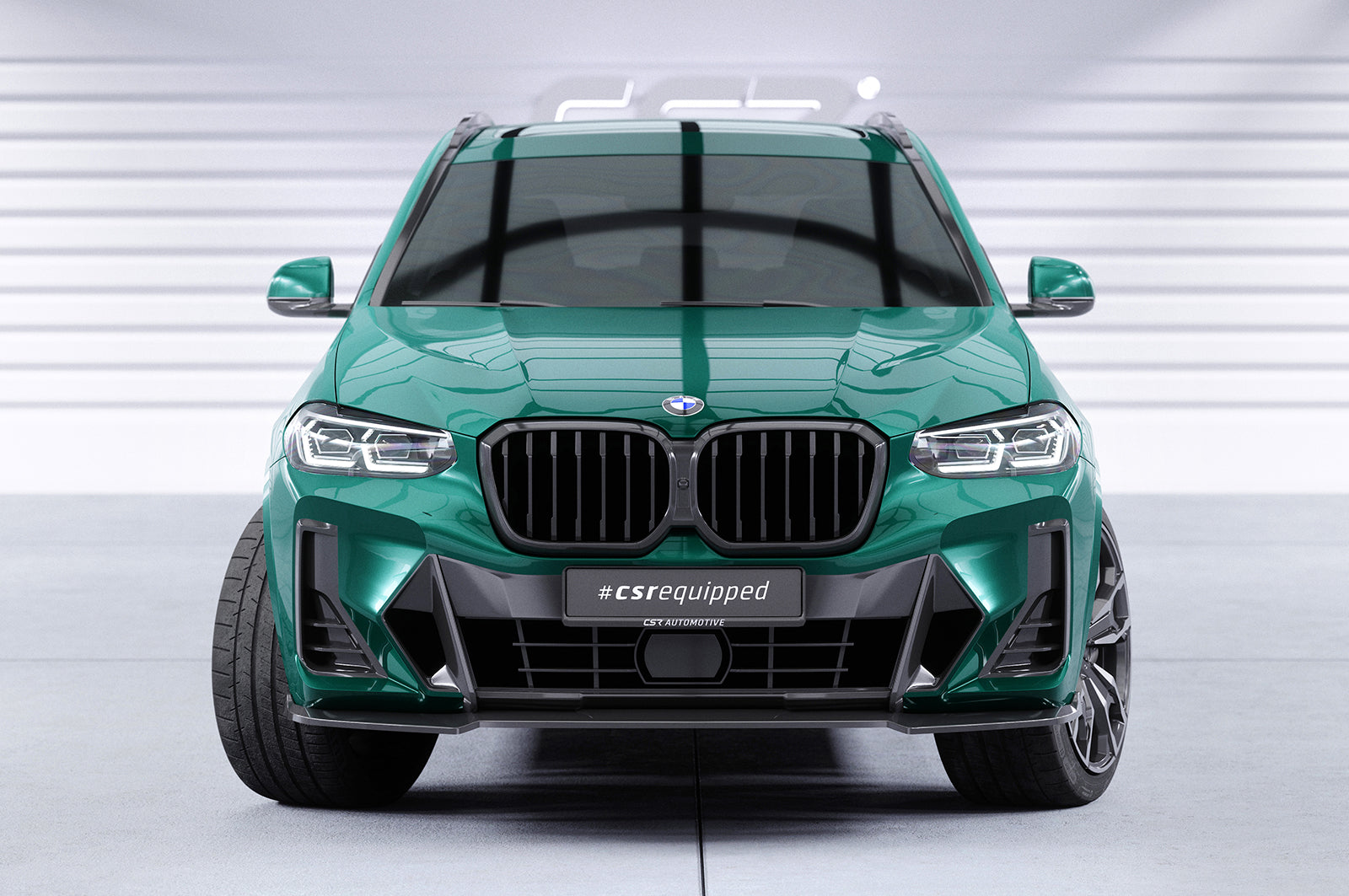 CSR Frontspoiler | Cup-Spoilerlippe mit ABE für BMW X3 G01 / X4 G02 M-Paket CSL722-C Carbon Look Hochglanz (keine Lackierung erforderlich)