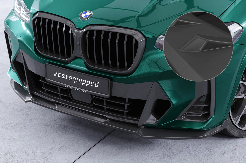 CSR Frontspoiler | Cup-Spoilerlippe mit ABE für BMW X3 G01 / X4 G02 M-Paket CSL722-L Unlackiert roh (Lackierung erforderlich)
