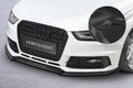 CSR Frontspoiler | Cup-Spoilerlippe mit ABE für Audi A4 B8 (Typ 8K) CSL723-C Carbon Look Hochglanz (keine Lackierung erforderlich)