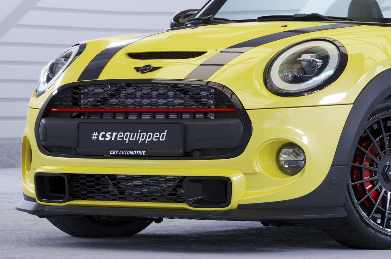 CSR Frontspoiler | Cup-Spoilerlippe mit ABE für Mini F55/F56/F57 Cooper S CSL724-C Carbon Look Hochglanz (keine Lackierung erforderlich)