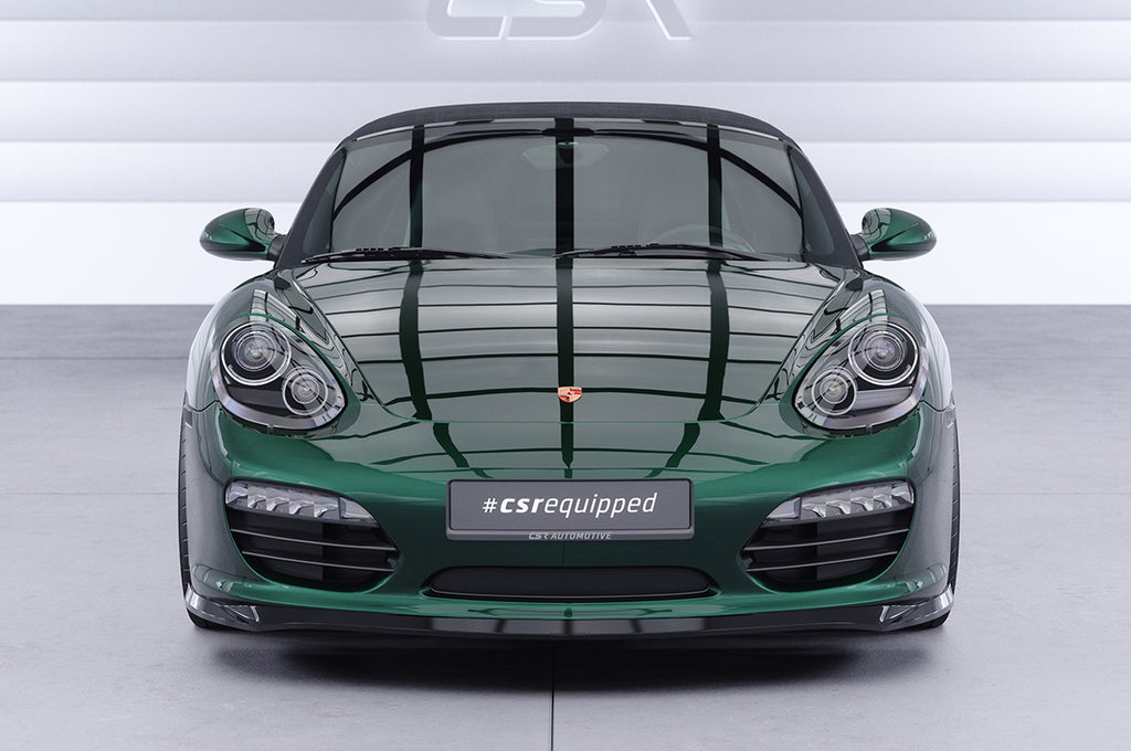 CSR Frontspoiler | Cup-Spoilerlippe mit ABE für Porsche 987 Boxster CSL725-C Carbon Look Hochglanz (keine Lackierung erforderlich)