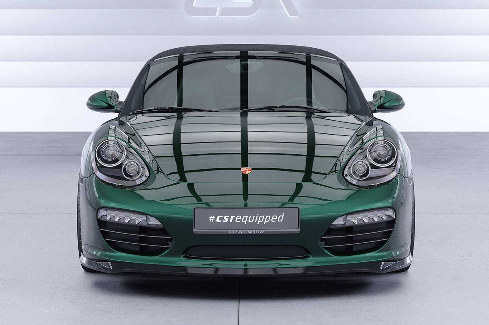 CSR Frontspoiler | Cup-Spoilerlippe mit ABE für Porsche 987 Boxster CSL725-C Carbon Look Hochglanz (keine Lackierung erforderlich)