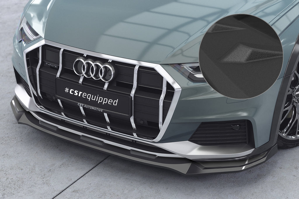 CSR Frontspoiler | Cup-Spoilerlippe mit ABE für Audi A6 C8 (Typ 4K/F2) Allroad CSL726-S Strukturiert schwarz matt (keine Lackierung erforderlich)