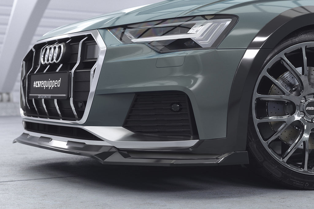 CSR Frontspoiler | Cup-Spoilerlippe mit ABE für Audi A6 C8 (Typ 4K/F2) Allroad CSL726-S Strukturiert schwarz matt (keine Lackierung erforderlich)