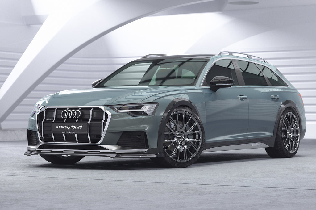 CSR Frontspoiler | Cup-Spoilerlippe mit ABE für Audi A6 C8 (Typ 4K/F2) Allroad CSL726-S Strukturiert schwarz matt (keine Lackierung erforderlich)