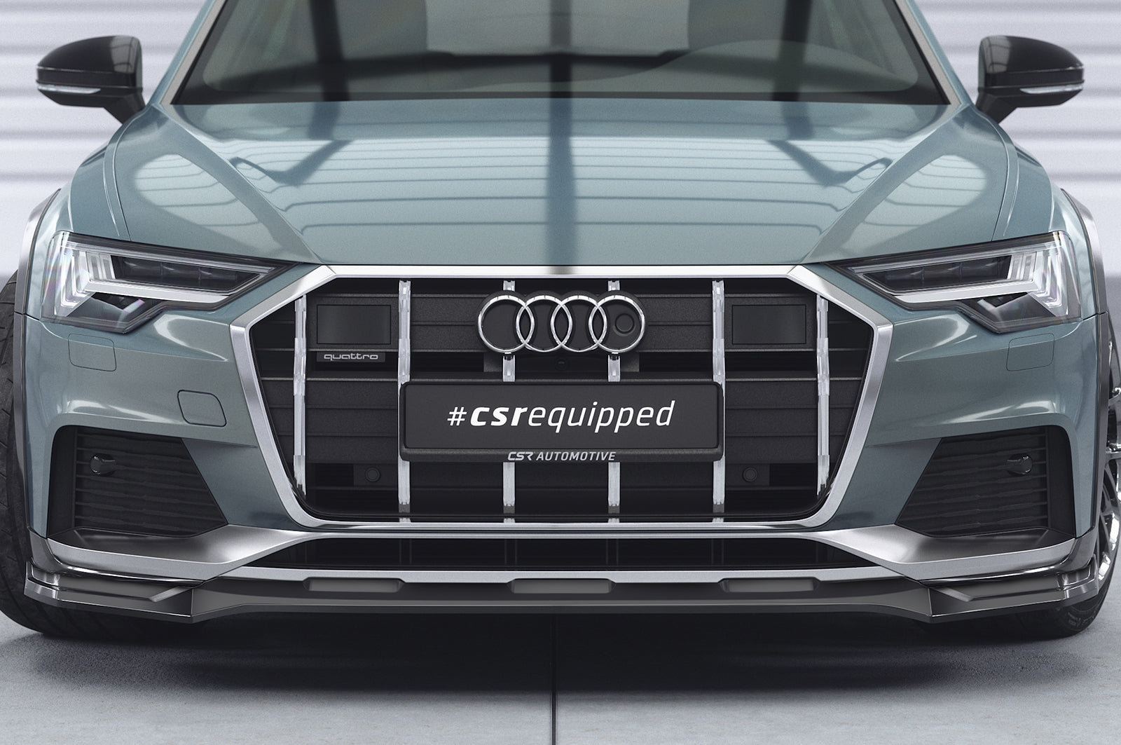 CSR Frontspoiler | Cup-Spoilerlippe mit ABE für Audi A6 C8 (Typ 4K/F2) Allroad CSL726-S Strukturiert schwarz matt (keine Lackierung erforderlich)