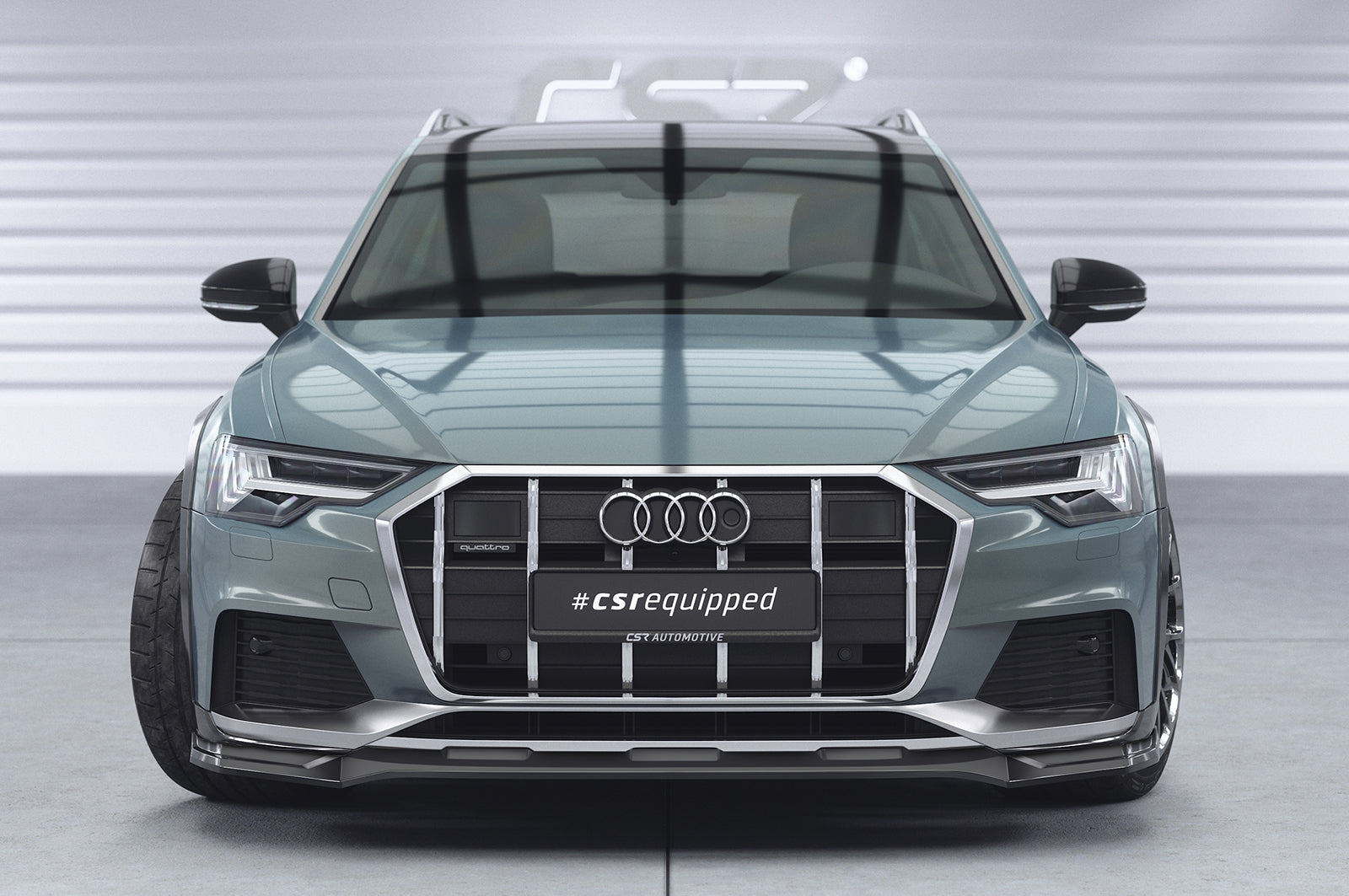 CSR Frontspoiler | Cup-Spoilerlippe mit ABE für Audi A6 C8 (Typ 4K/F2) Allroad CSL726-S Strukturiert schwarz matt (keine Lackierung erforderlich)