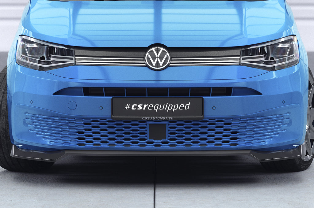 CSR Frontspoiler | Cup-Spoilerlippe mit ABE für VW Caddy 5 (Typ SB) CSL727-G Glossy schwarz Hochglanz (keine Lackierung erforderlich)