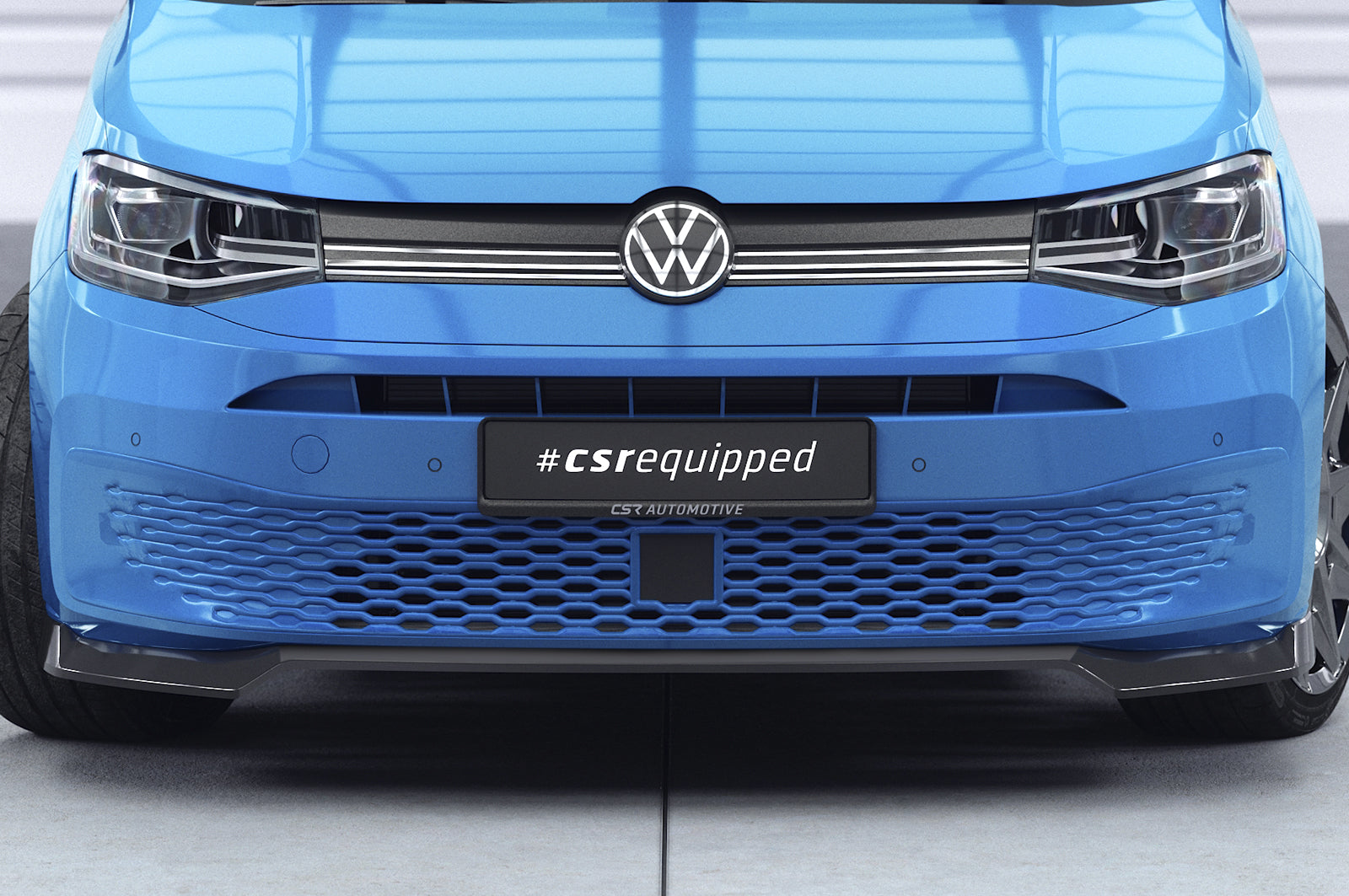 CSR Frontspoiler | Cup-Spoilerlippe mit ABE für VW Caddy 5 (Typ SB) CSL727-G Glossy schwarz Hochglanz (keine Lackierung erforderlich)