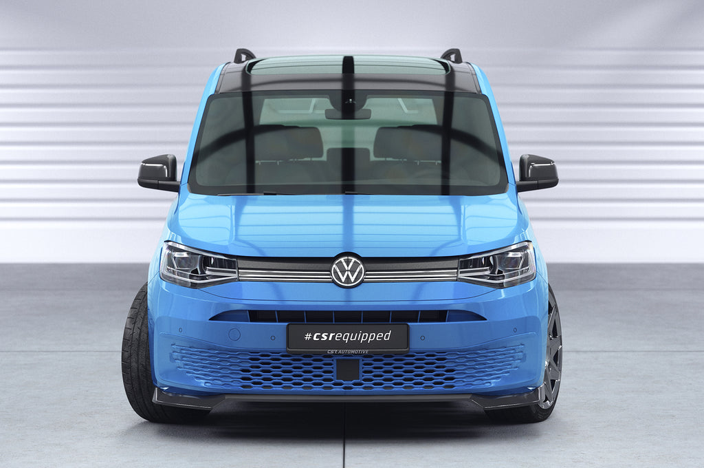 CSR Frontspoiler | Cup-Spoilerlippe mit ABE für VW Caddy 5 (Typ SB) CSL727-G Glossy schwarz Hochglanz (keine Lackierung erforderlich)