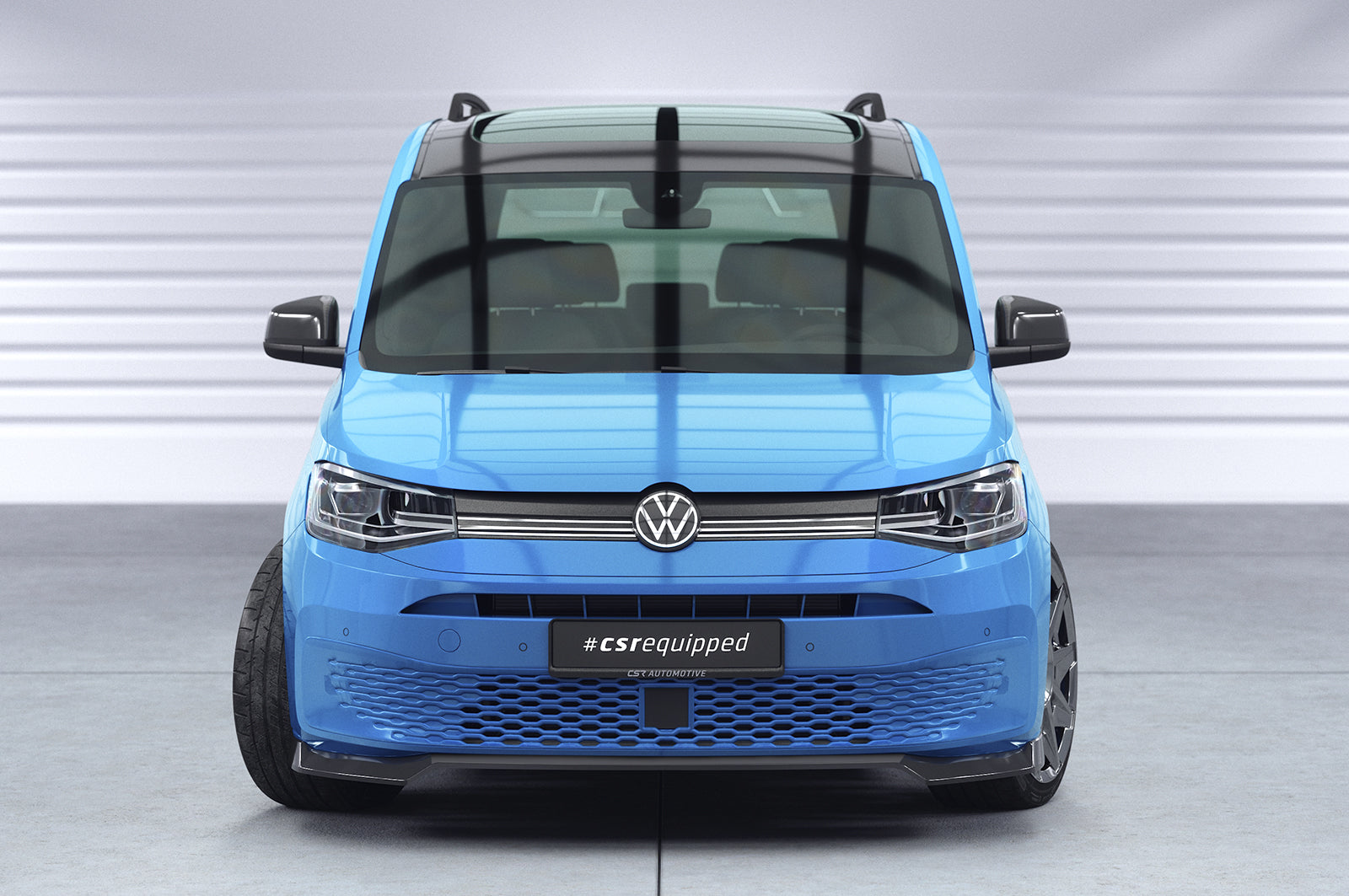 CSR Frontspoiler | Cup-Spoilerlippe mit ABE für VW Caddy 5 (Typ SB) CSL727-G Glossy schwarz Hochglanz (keine Lackierung erforderlich)
