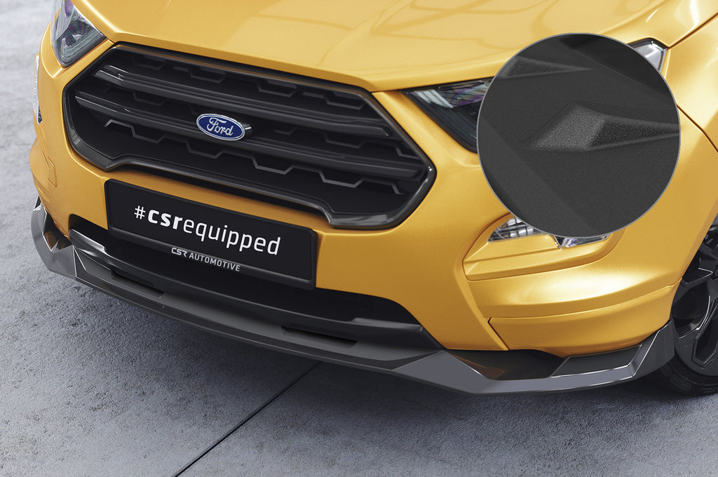 CSR Frontspoiler | Cup-Spoilerlippe mit ABE für Ford EcoSport MK2 CSL731-S Strukturiert schwarz matt (keine Lackierung erforderlich)