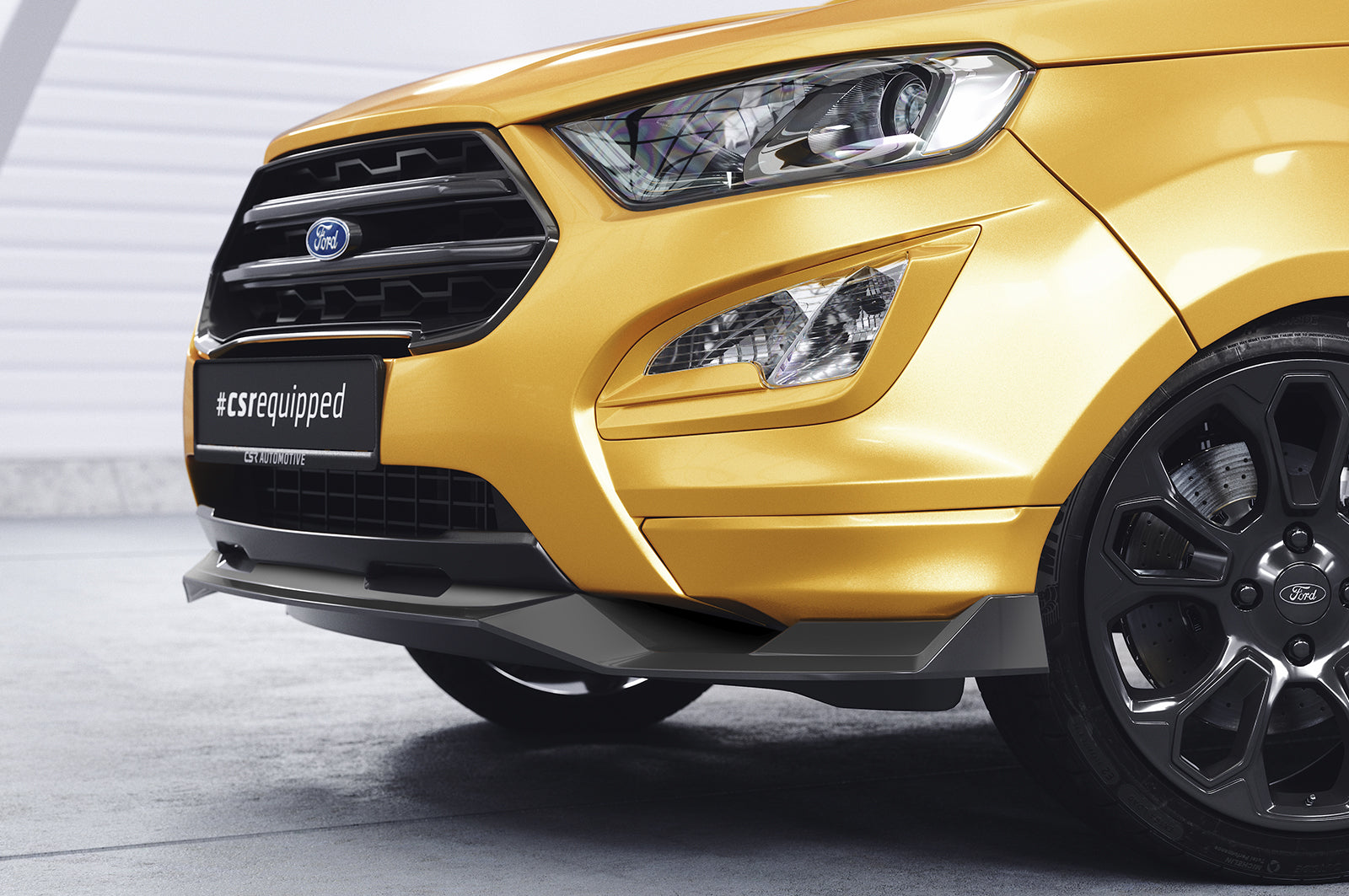 CSR Frontspoiler | Cup-Spoilerlippe mit ABE für Ford EcoSport MK2 CSL731-L Unlackiert roh (Lackierung erforderlich)