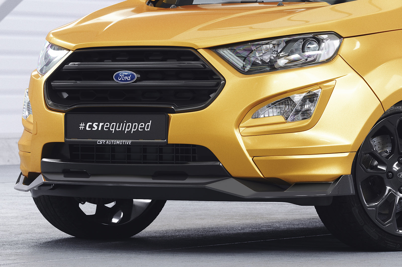 CSR Frontspoiler | Cup-Spoilerlippe mit ABE für Ford EcoSport MK2 CSL731-S Strukturiert schwarz matt (keine Lackierung erforderlich)