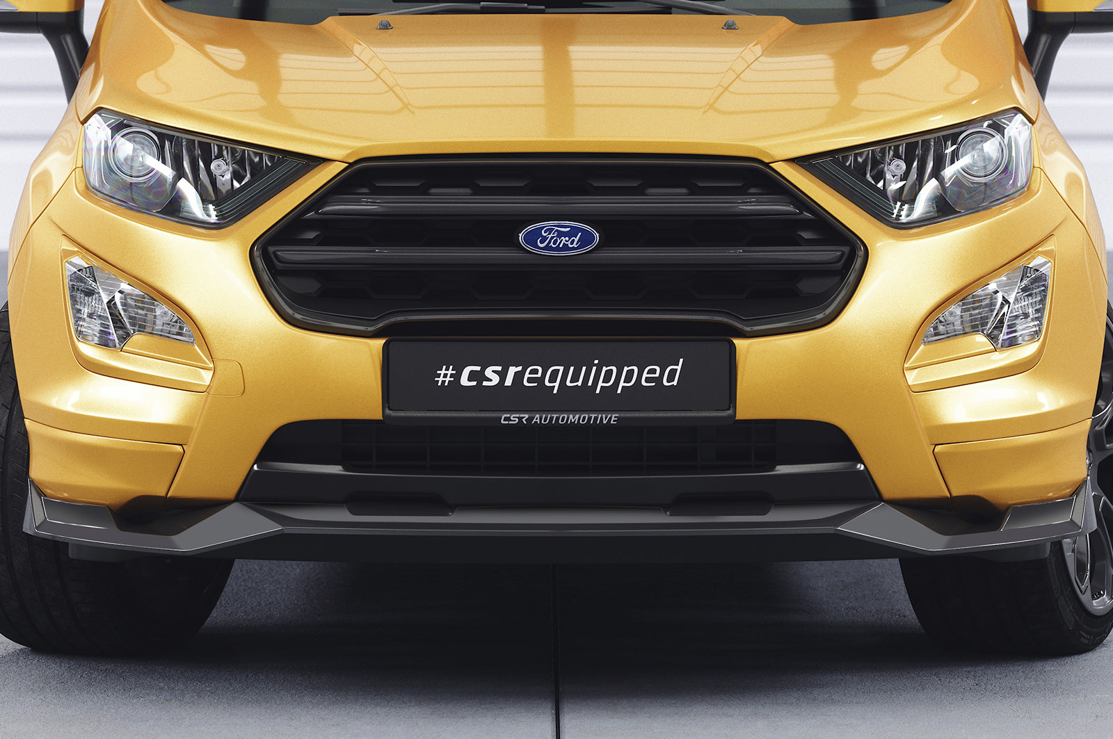 CSR Frontspoiler | Cup-Spoilerlippe mit ABE für Ford EcoSport MK2 CSL731-L Unlackiert roh (Lackierung erforderlich)