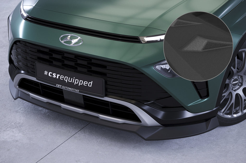 CSR Frontspoiler | Cup-Spoilerlippe mit ABE für Hyundai Bayon CSL733-S Strukturiert schwarz matt (keine Lackierung erforderlich)