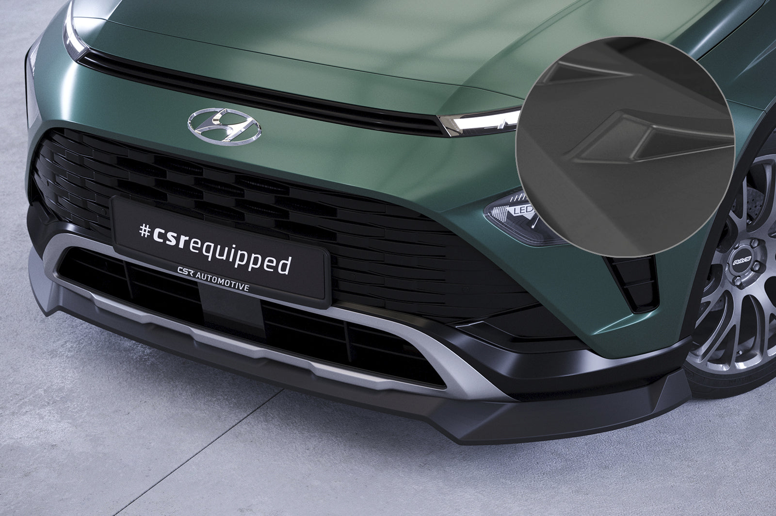 CSR Frontspoiler | Cup-Spoilerlippe mit ABE für Hyundai Bayon CSL733-L Unlackiert roh (Lackierung erforderlich)