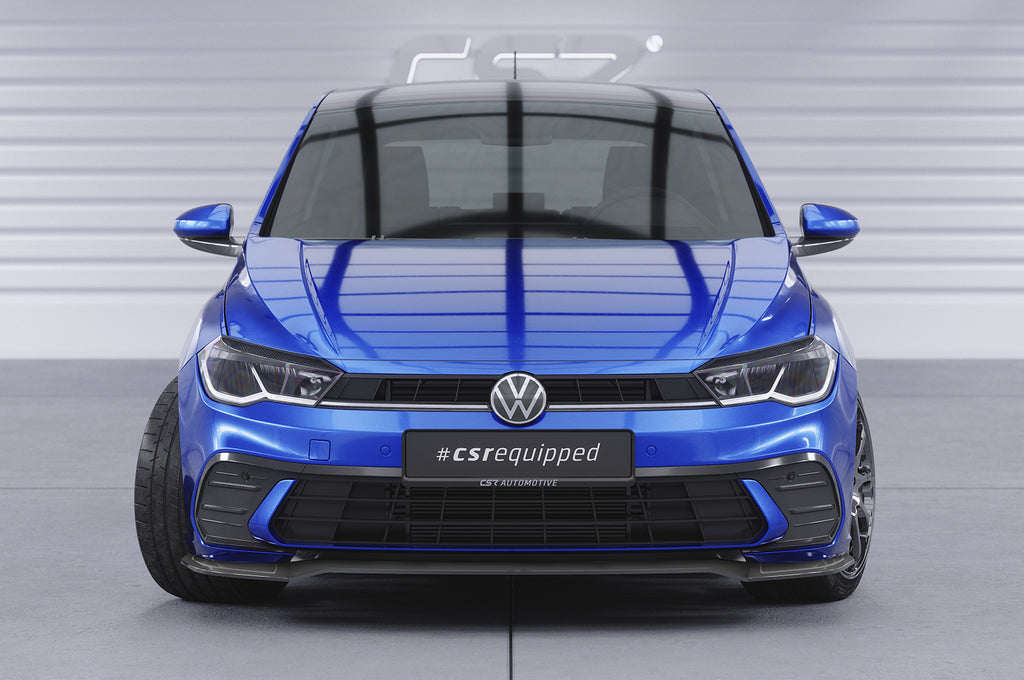 CSR Frontspoiler | Cup-Spoilerlippe mit ABE für VW Polo 6 2G (Typ AW) CSL735-S Strukturiert schwarz matt (keine Lackierung erforderlich)