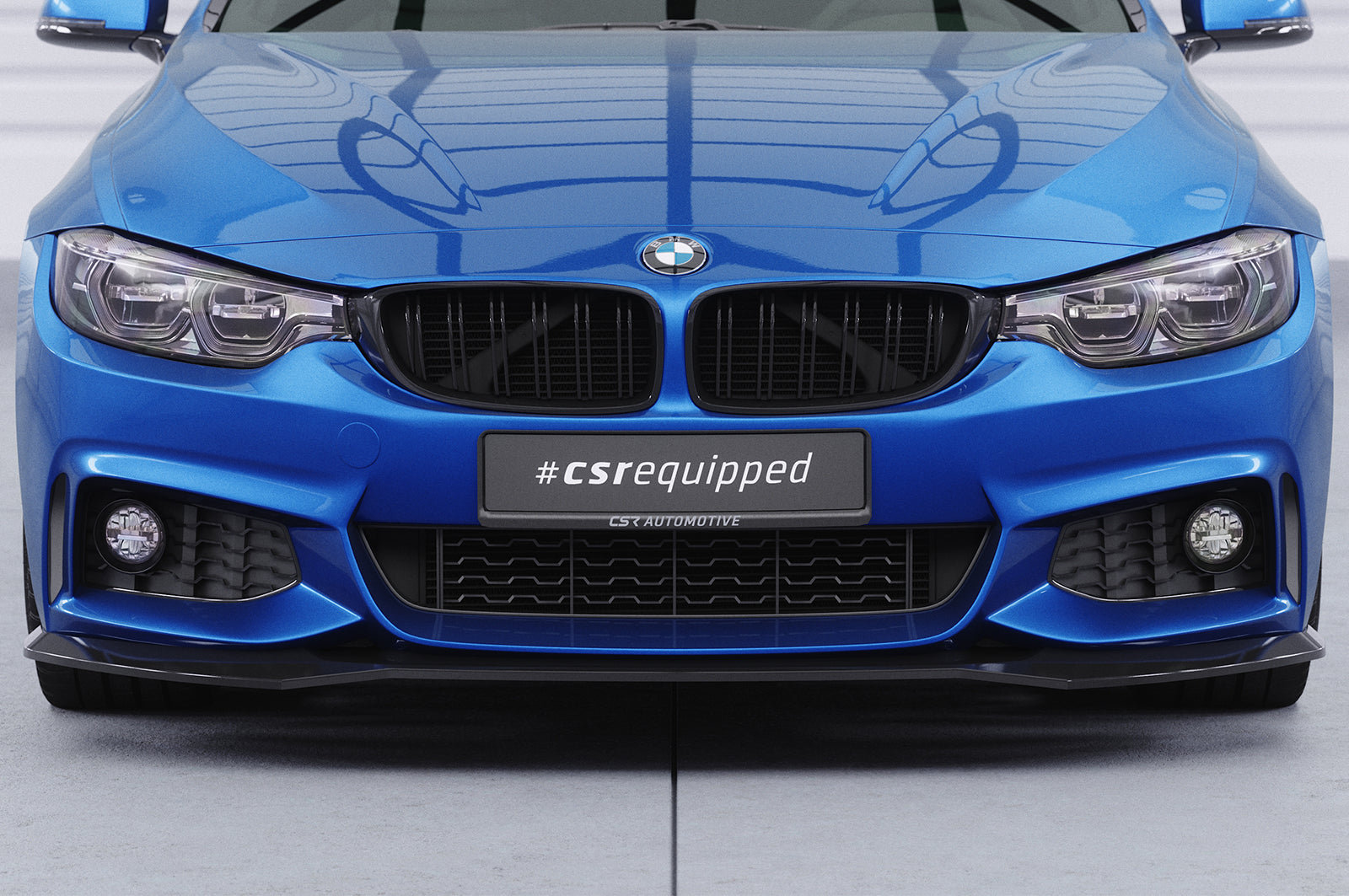CSR Frontspoiler | Cup-Spoilerlippe mit ABE für BMW 4er (F32/F33/F36) M-Paket CSL736-L Unlackiert roh (Lackierung erforderlich)
