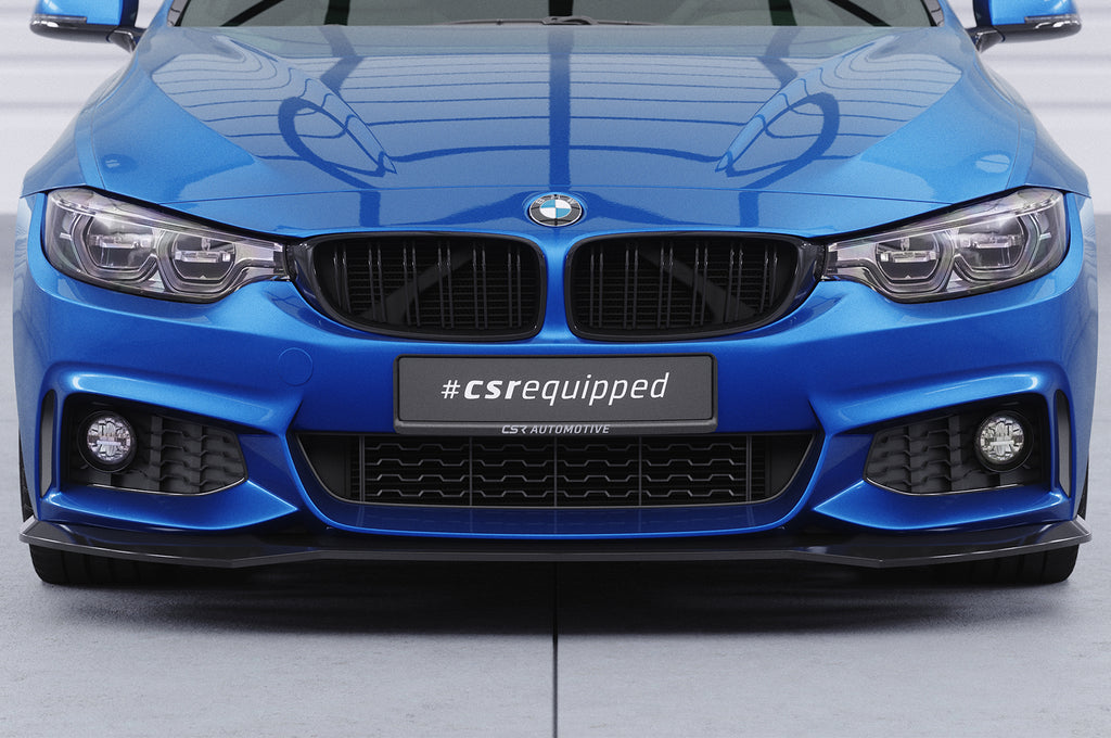 CSR Frontspoiler | Cup-Spoilerlippe mit ABE für BMW 4er (F32/F33/F36) M-Paket CSL736-C Carbon Look Hochglanz (keine Lackierung erforderlich)