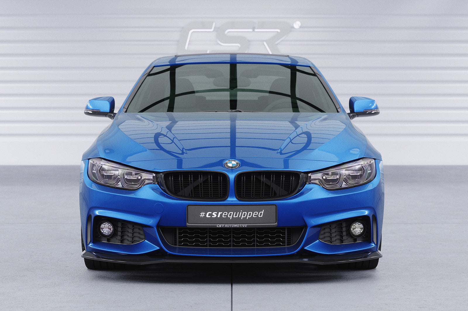 CSR Frontspoiler | Cup-Spoilerlippe mit ABE für BMW 4er (F32/F33/F36) M-Paket CSL736-L Unlackiert roh (Lackierung erforderlich)