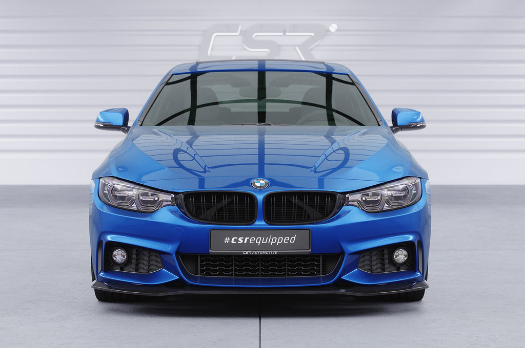 CSR Frontspoiler | Cup-Spoilerlippe mit ABE für BMW 4er (F32/F33/F36) M-Paket CSL736-G Glossy schwarz Hochglanz (keine Lackierung erforderlich)