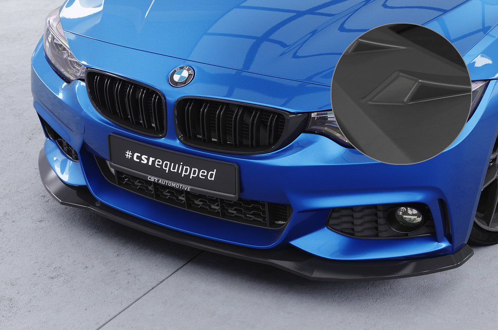 CSR Frontspoiler | Cup-Spoilerlippe mit ABE für BMW 4er (F32/F33/F36) M-Paket CSL736-L Unlackiert roh (Lackierung erforderlich)