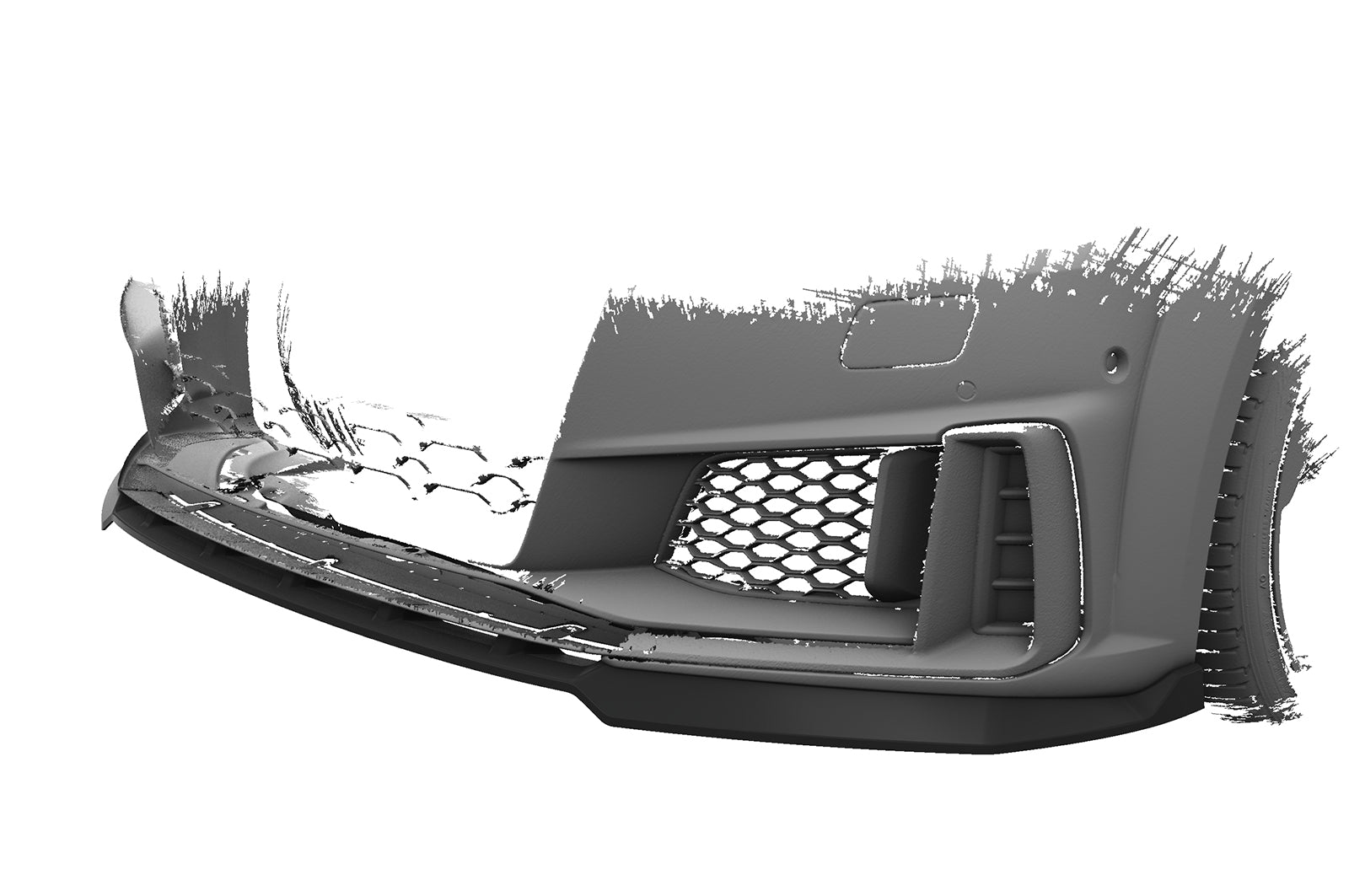 CSR Frontspoiler | Cup-Spoilerlippe mit ABE für Audi TT FV/8S S-Line / TTS FV/8S CSL739-S Strukturiert schwarz matt (keine Lackierung erforderlich)