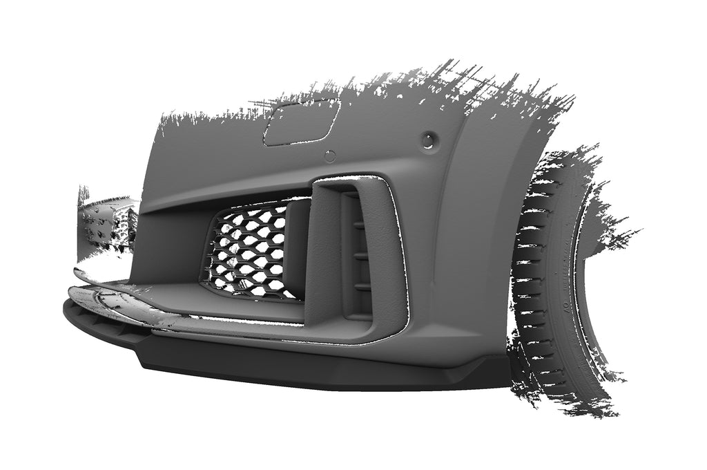 CSR Frontspoiler | Cup-Spoilerlippe mit ABE für Audi TT FV/8S S-Line / TTS FV/8S CSL739-S Strukturiert schwarz matt (keine Lackierung erforderlich)