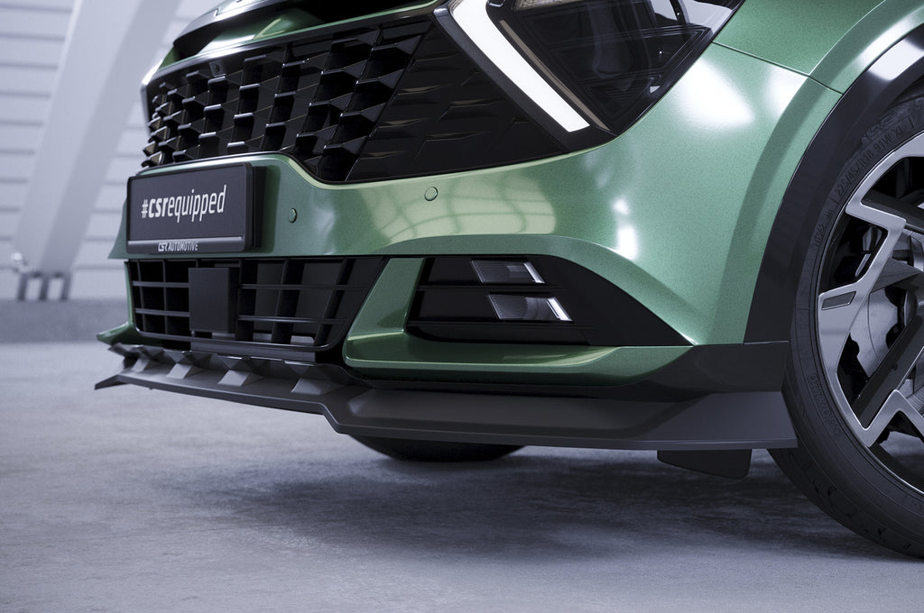 CSR Frontspoiler | Cup-Spoilerlippe mit ABE für Kia Sportage (NQ5) CSL740-C Carbon Look Hochglanz (keine Lackierung erforderlich)