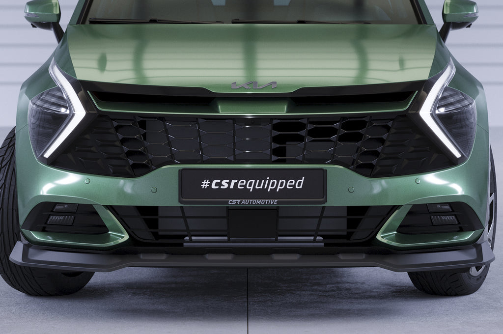 CSR Frontspoiler | Cup-Spoilerlippe mit ABE für Kia Sportage (NQ5) CSL740-S Strukturiert schwarz matt (keine Lackierung erforderlich)