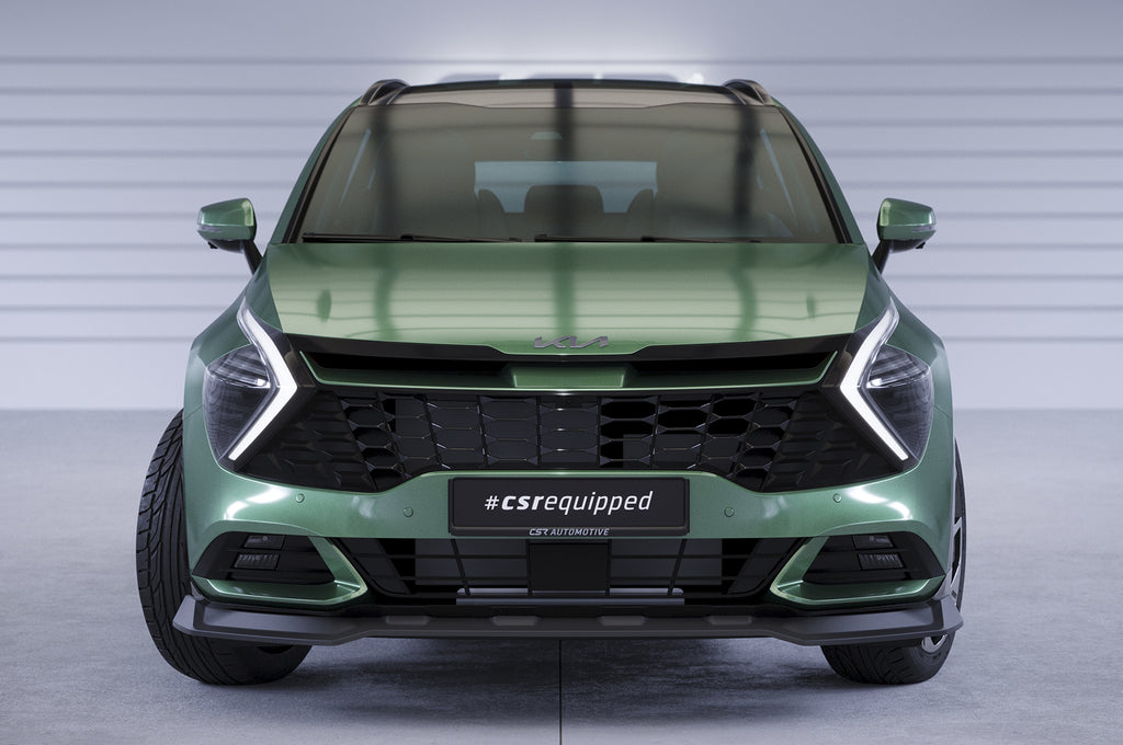 CSR Frontspoiler | Cup-Spoilerlippe mit ABE für Kia Sportage (NQ5) CSL740-C Carbon Look Hochglanz (keine Lackierung erforderlich)