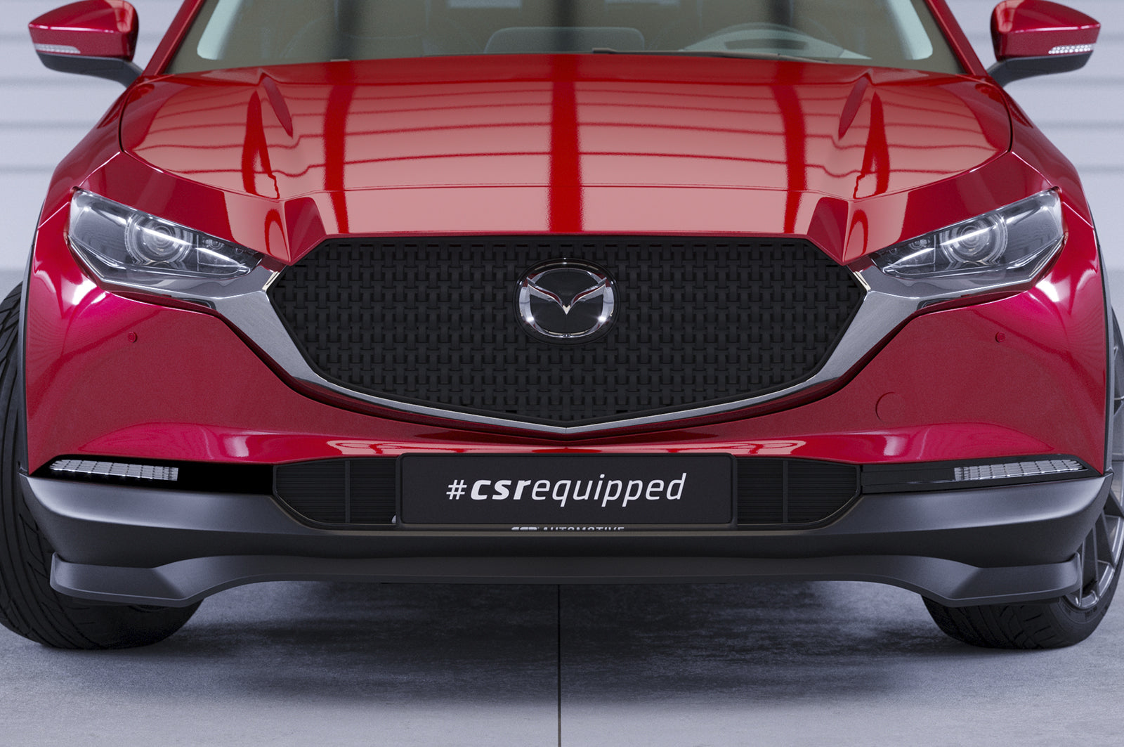CSR Frontspoiler | Cup-Spoilerlippe mit ABE für Mazda CX-30 CSL742-G Glossy schwarz Hochglanz (keine Lackierung erforderlich)