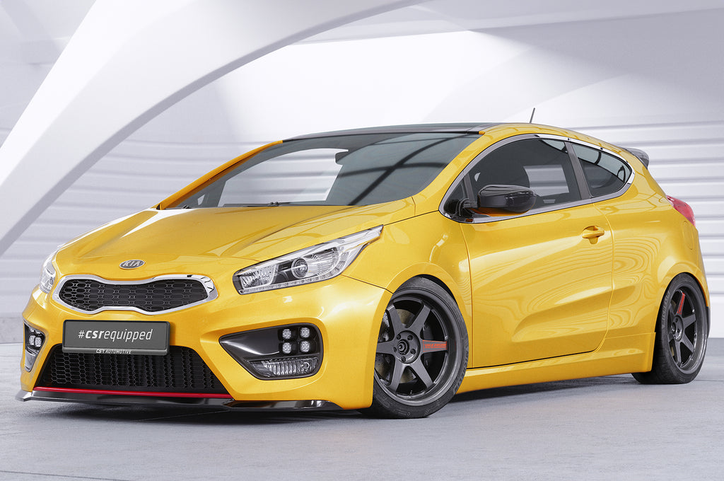 CSR Frontspoiler | Cup-Spoilerlippe mit ABE für Kia Ceed (JD) GT/ Pro Ceed (JD) GT CSL743-G Glossy schwarz Hochglanz (keine Lackierung erforderlich)