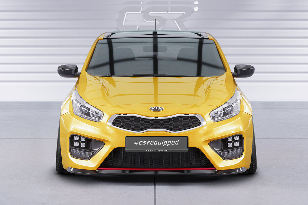CSR Frontspoiler | Cup-Spoilerlippe mit ABE für Kia Ceed (JD) GT/ Pro Ceed (JD) GT CSL743-G Glossy schwarz Hochglanz (keine Lackierung erforderlich)