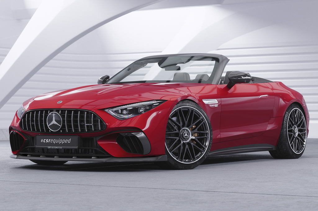 CSR Frontspoiler | Cup-Spoilerlippe mit ABE für Mercedes-Benz SL (R232) AMG CSL745-C Carbon Look Hochglanz (keine Lackierung erforderlich)