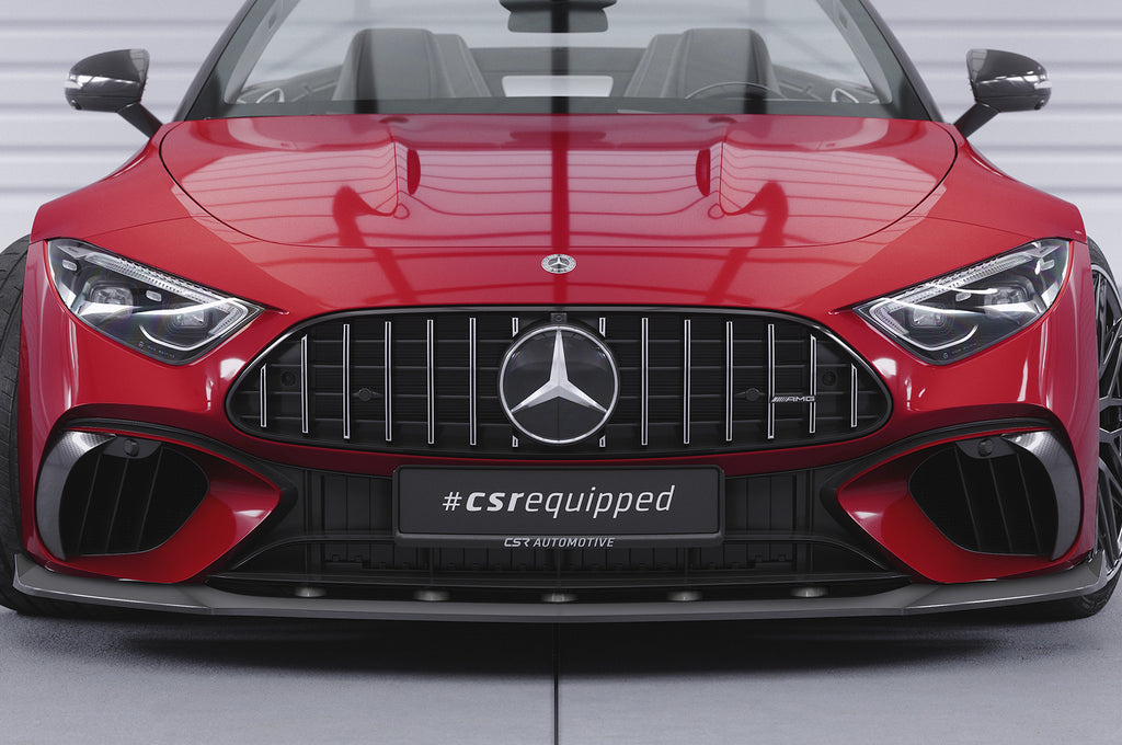 CSR Frontspoiler | Cup-Spoilerlippe mit ABE für Mercedes-Benz SL (R232) AMG CSL745-C Carbon Look Hochglanz (keine Lackierung erforderlich)