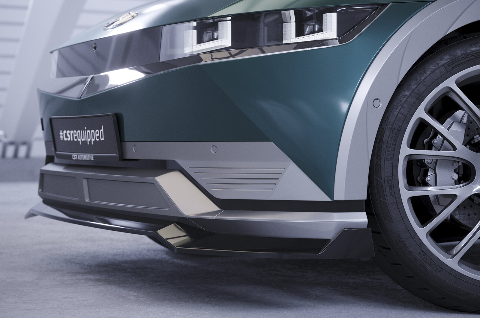 CSR Frontspoiler | Cup-Spoilerlippe mit ABE für Hyundai Ioniq 5 CSL750-L Unlackiert roh (Lackierung erforderlich)